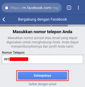 Cara Membuat Mendaftar Akun Facebook di HP