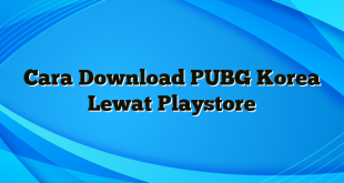 Cara Download PUBG Korea Lewat Playstore