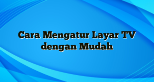 Cara Mengatur Layar TV dengan Mudah