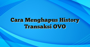 Cara Menghapus History Transaksi OVO