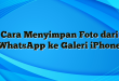 Cara Menyimpan Foto dari WhatsApp ke Galeri iPhone