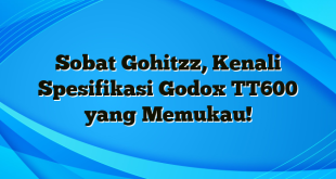 Sobat Gohitzz, Kenali Spesifikasi Godox TT600 yang Memukau!